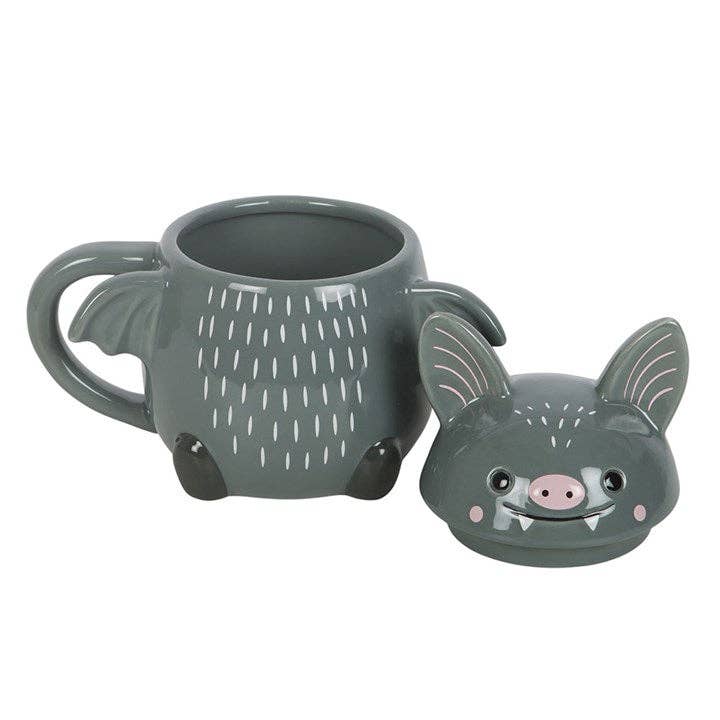 Cute Bat Halloween Lidded Mug