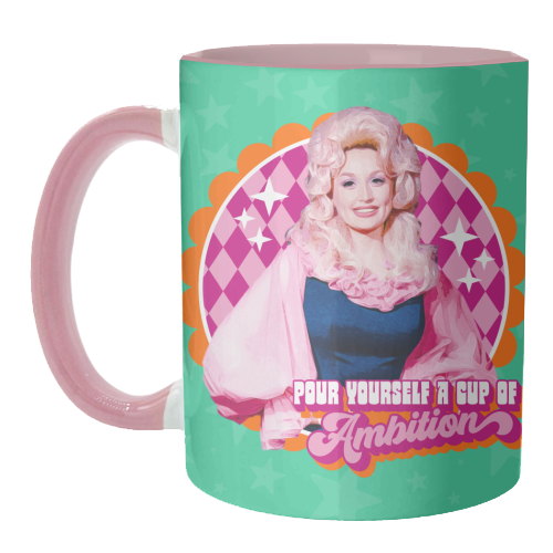 Mugs 'Dolly Pour Yourself a Cup of Ambit: Mug Colour Inner & Handle 11oz - Orange