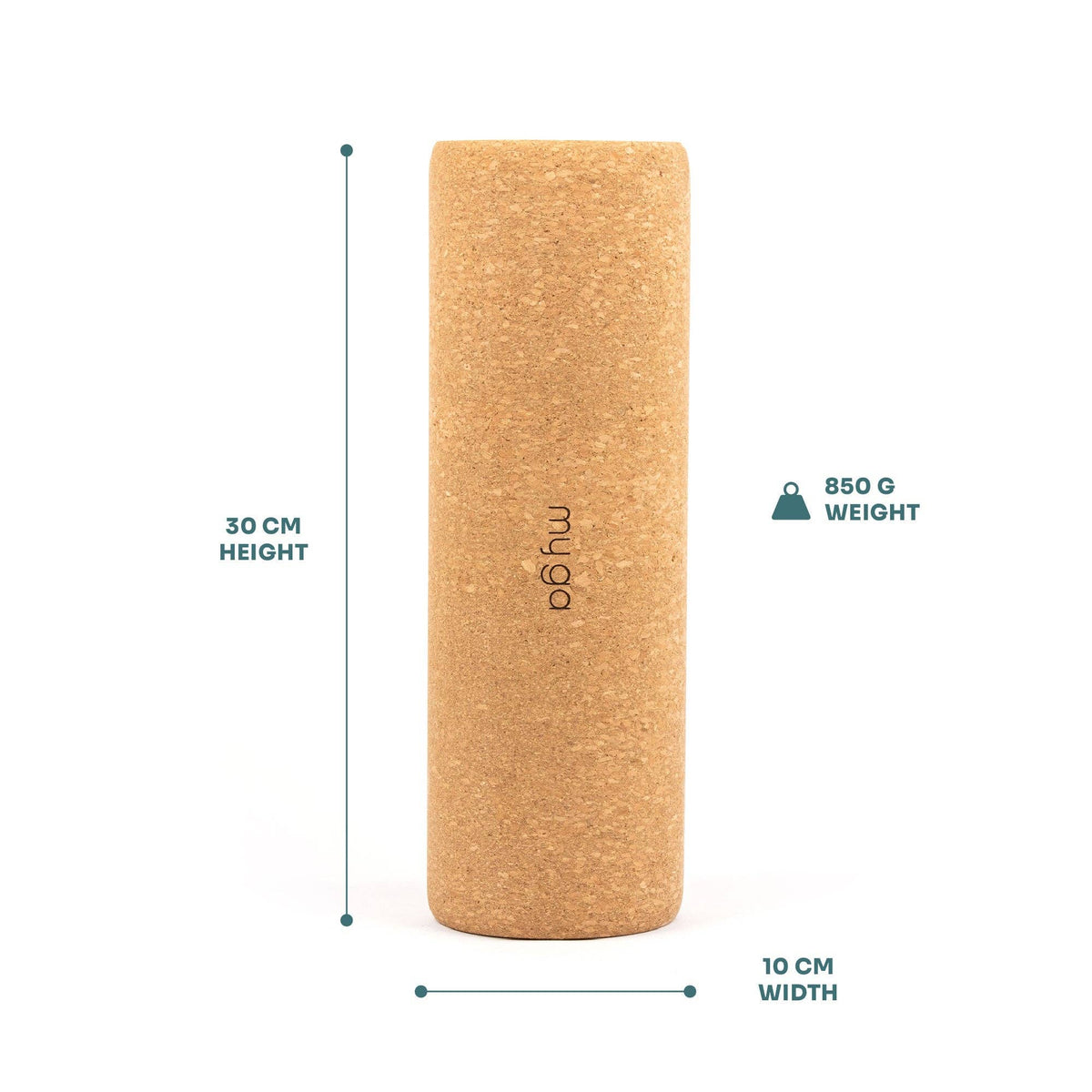 Natural Cork Fascia Massage Roller Available in 10 x 30cm and 15 x 45cm: 30cm