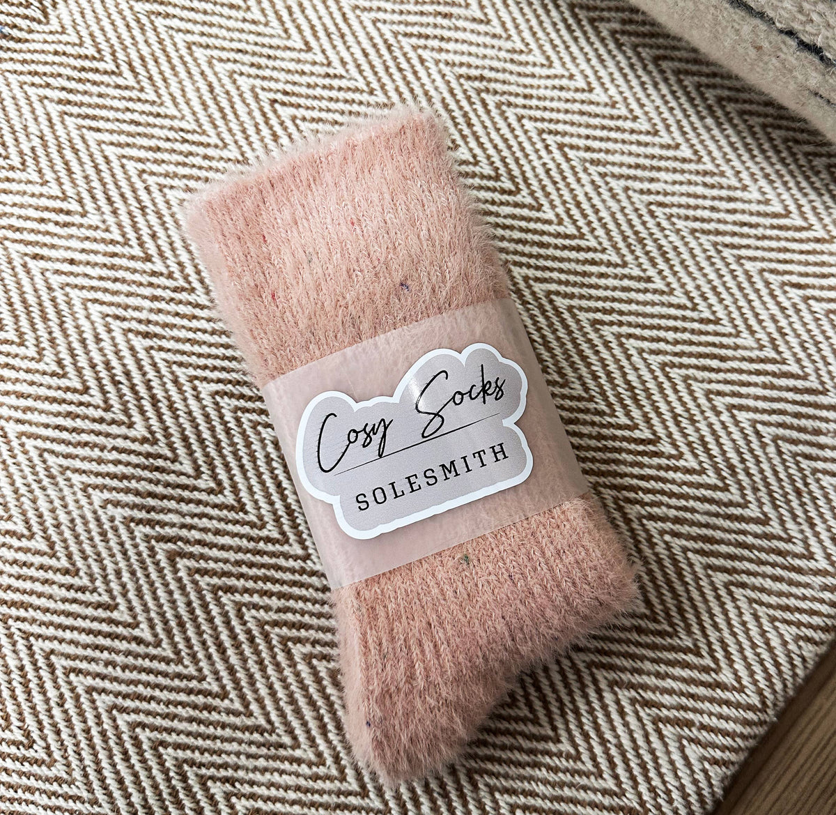 Fluffy Sprinkles Style Luxury Cosy Socks: Women's Blue Confetti 4-7