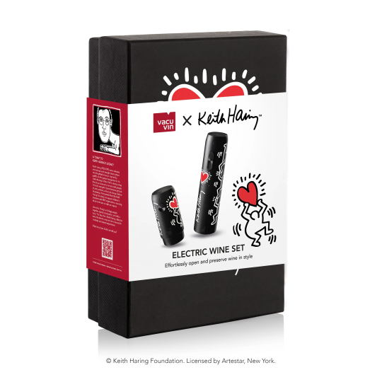 Electric Wine 2pc Set Keith Haring
