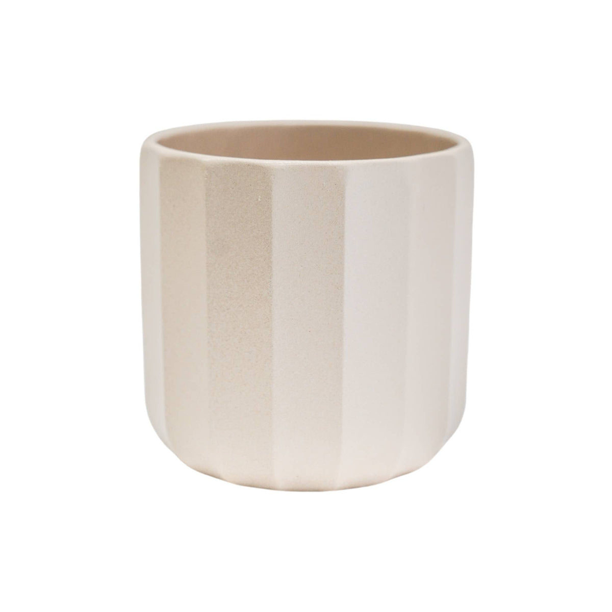 Positano Geo Planter: Ivory/ Off-white / 11 cm