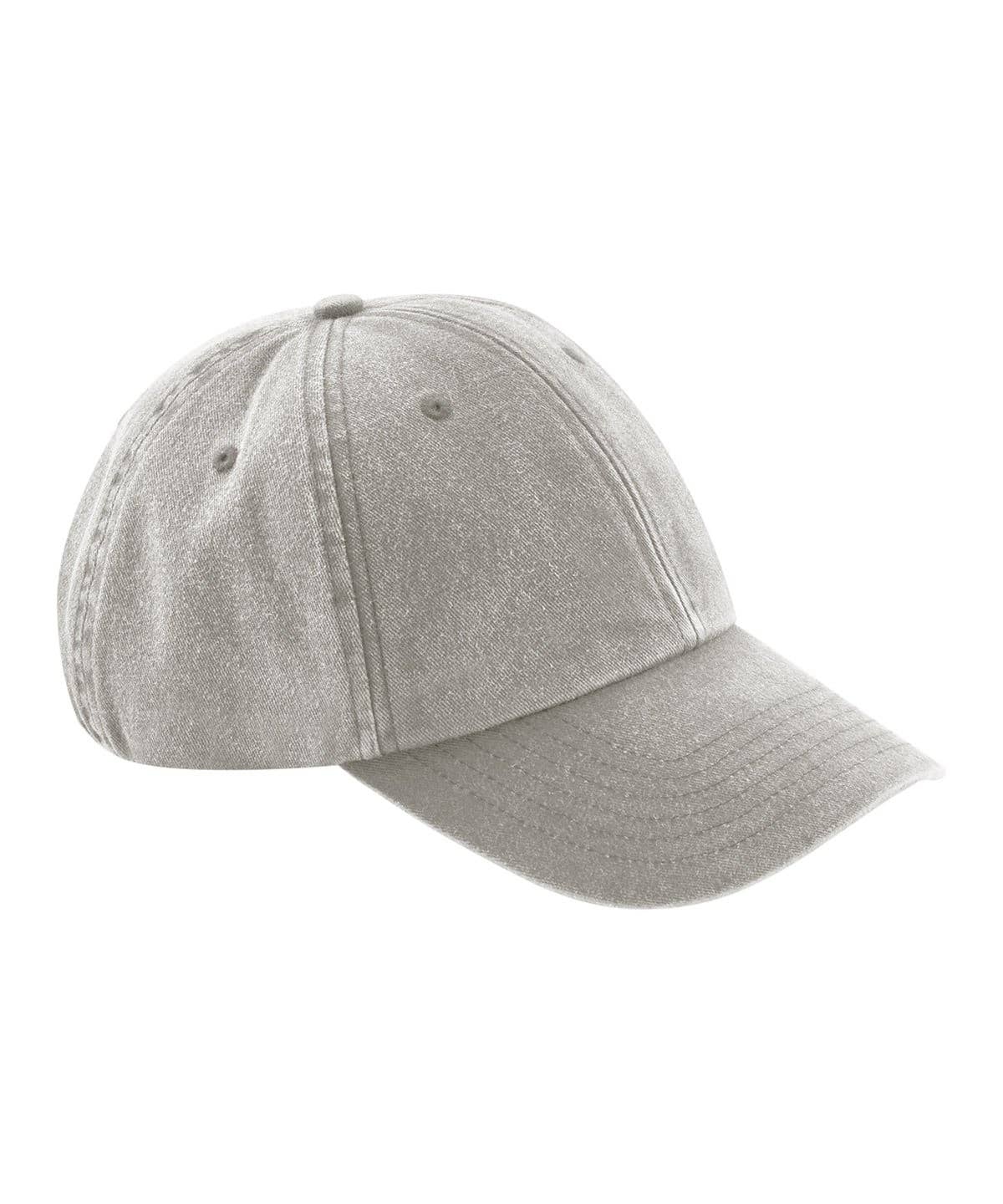 Fancy a pint? Embroidered Vintage Cap: Vintage Black