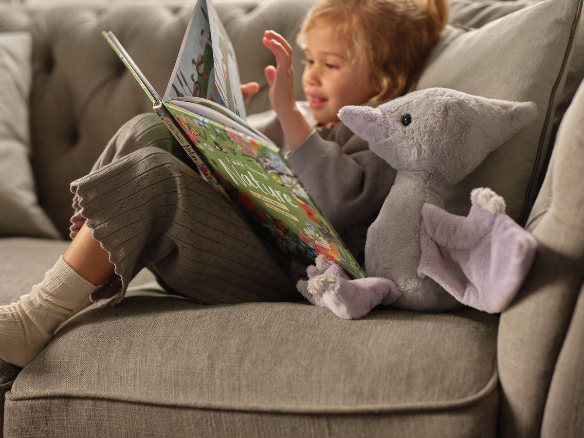 Wings Pterodactyl Cloudy Grey Soft Plush Toy Teddy Bear