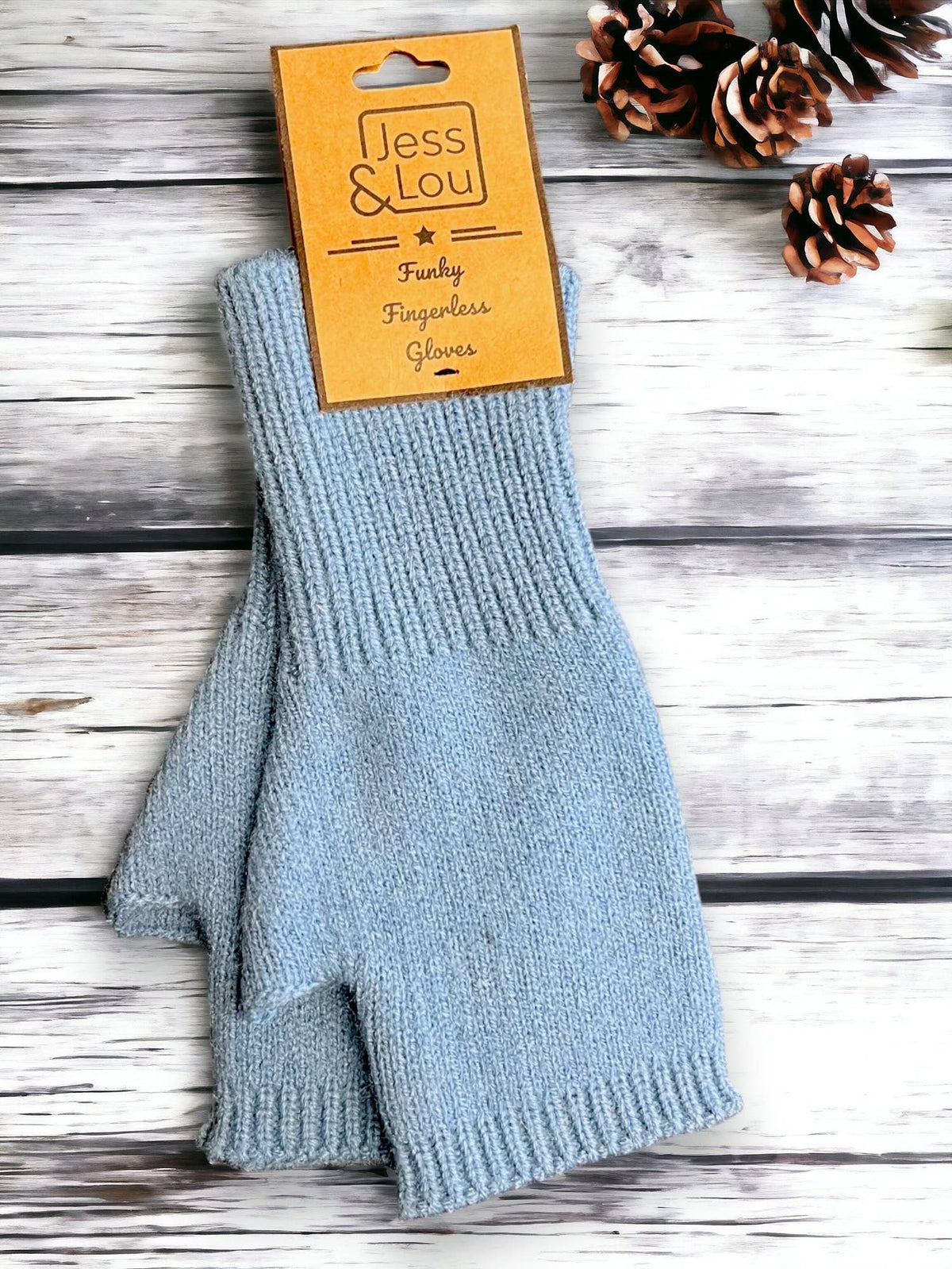 Warm & Classic: Plain Knit Fingerless Gloves: Black