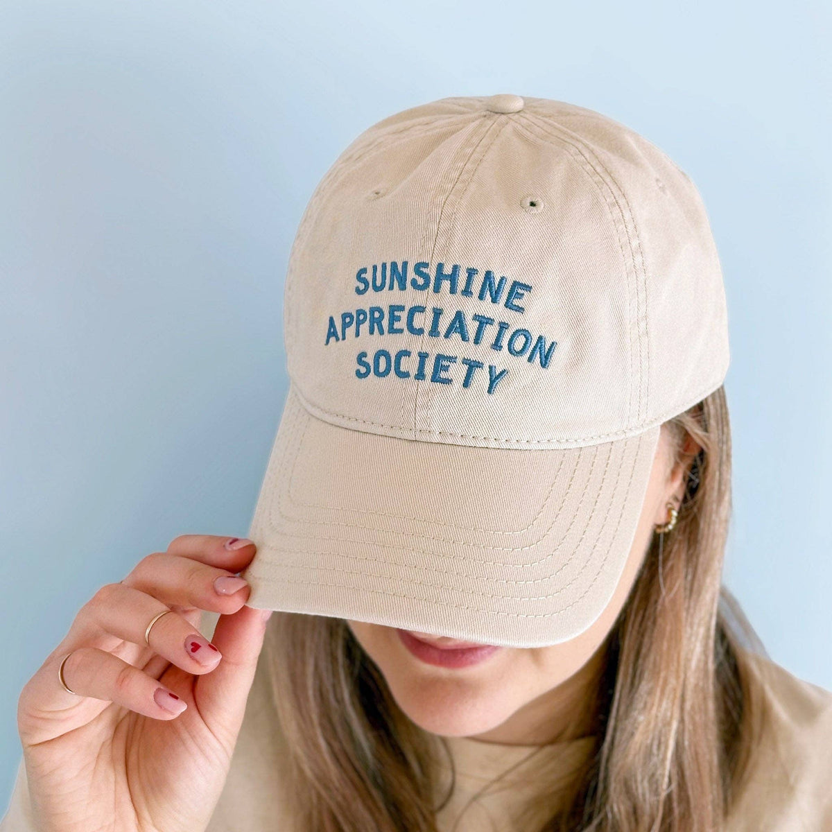 Sunshine Appreciation Society - Cotton Baseball Cap - Off-White