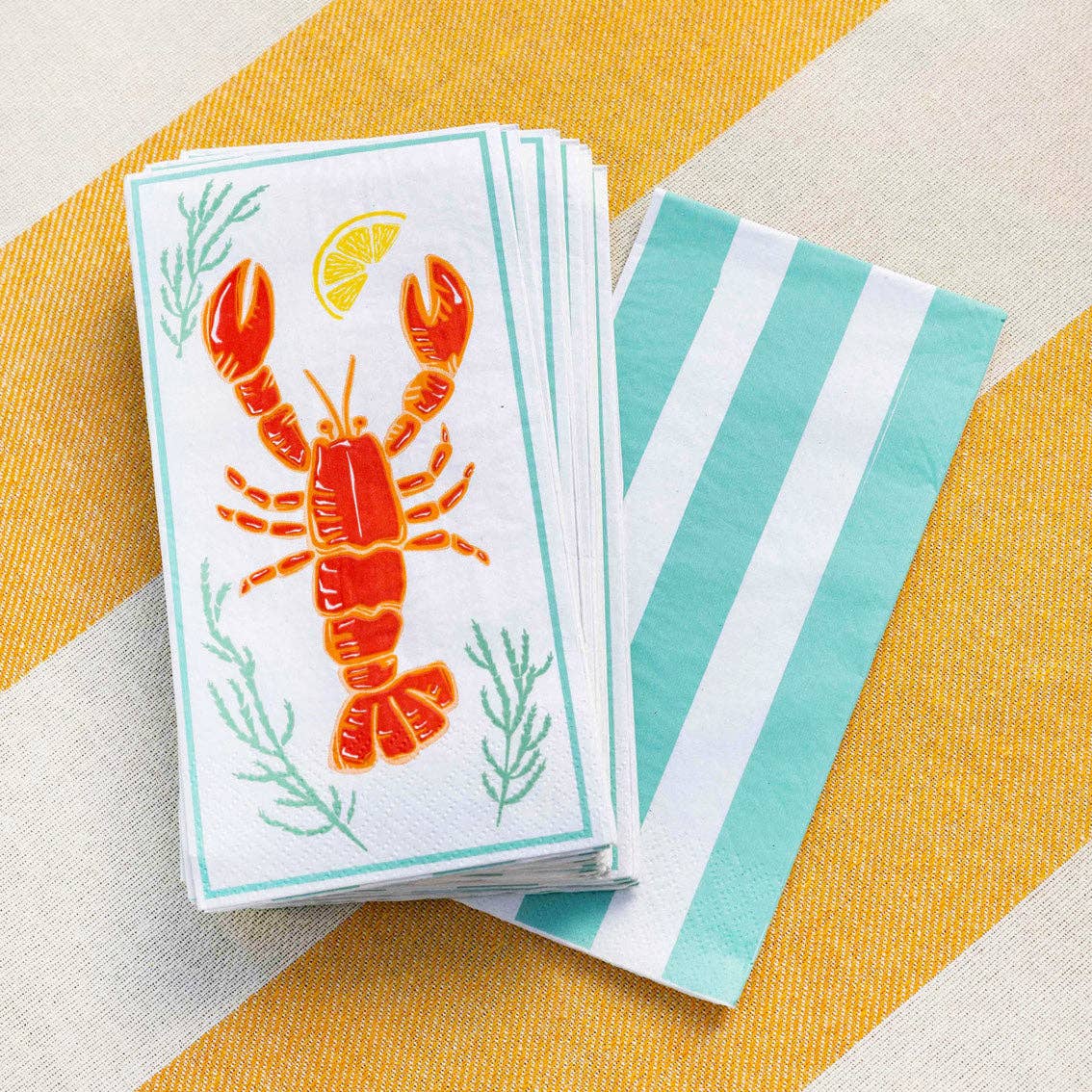 Lobster Long Lunch Paper Napkins - 16 Pack | Everyday |