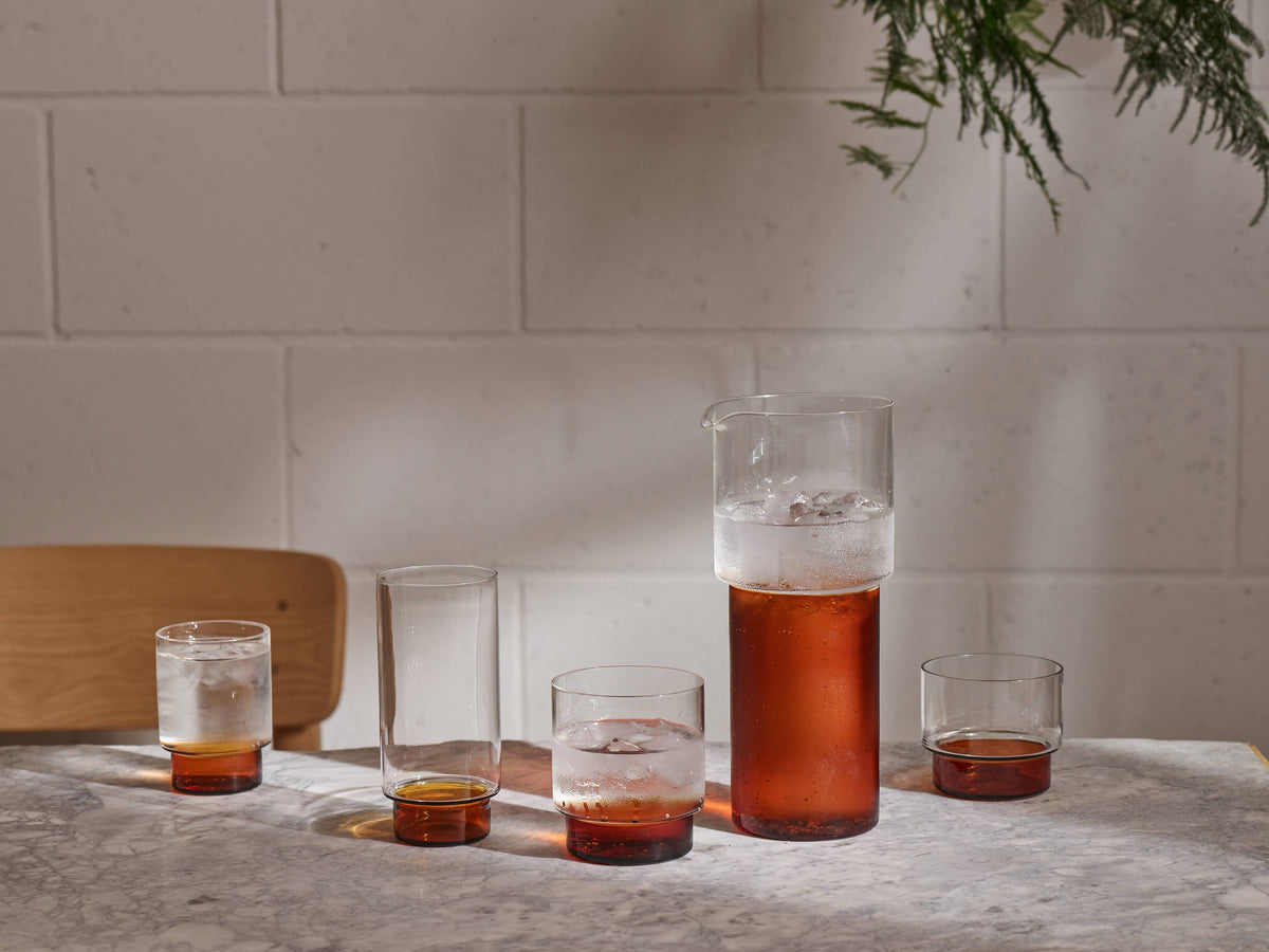 RYE Short Tumbler Glass / SET OF 2: Clear + Smoke