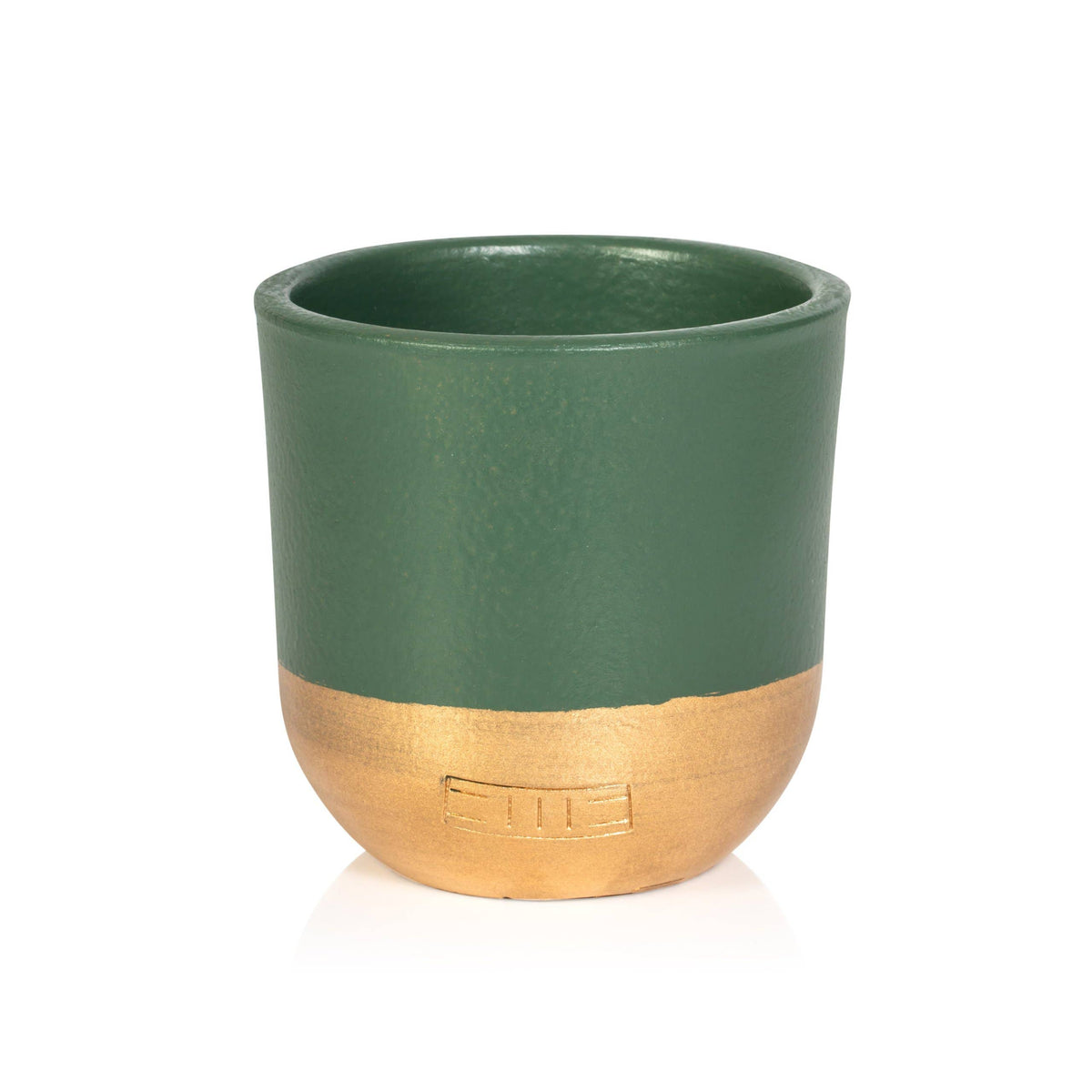 Indoor Metallic Dipped Pot/ Planter: Small / Pink And Copper