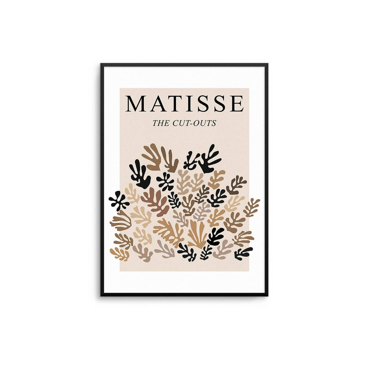 Matisse Cut Outs  - Beige Brown Print: A3