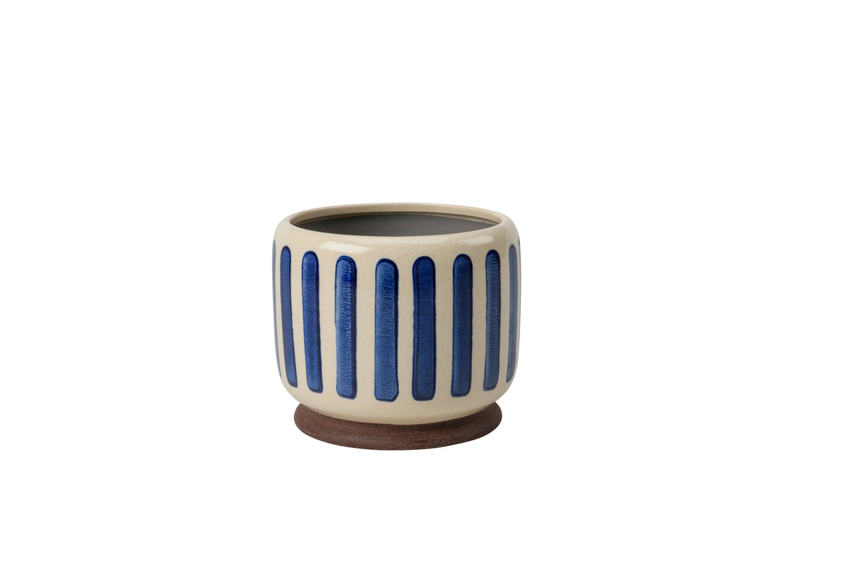 Collectors Indoor Pot 13cm Blue Stripe