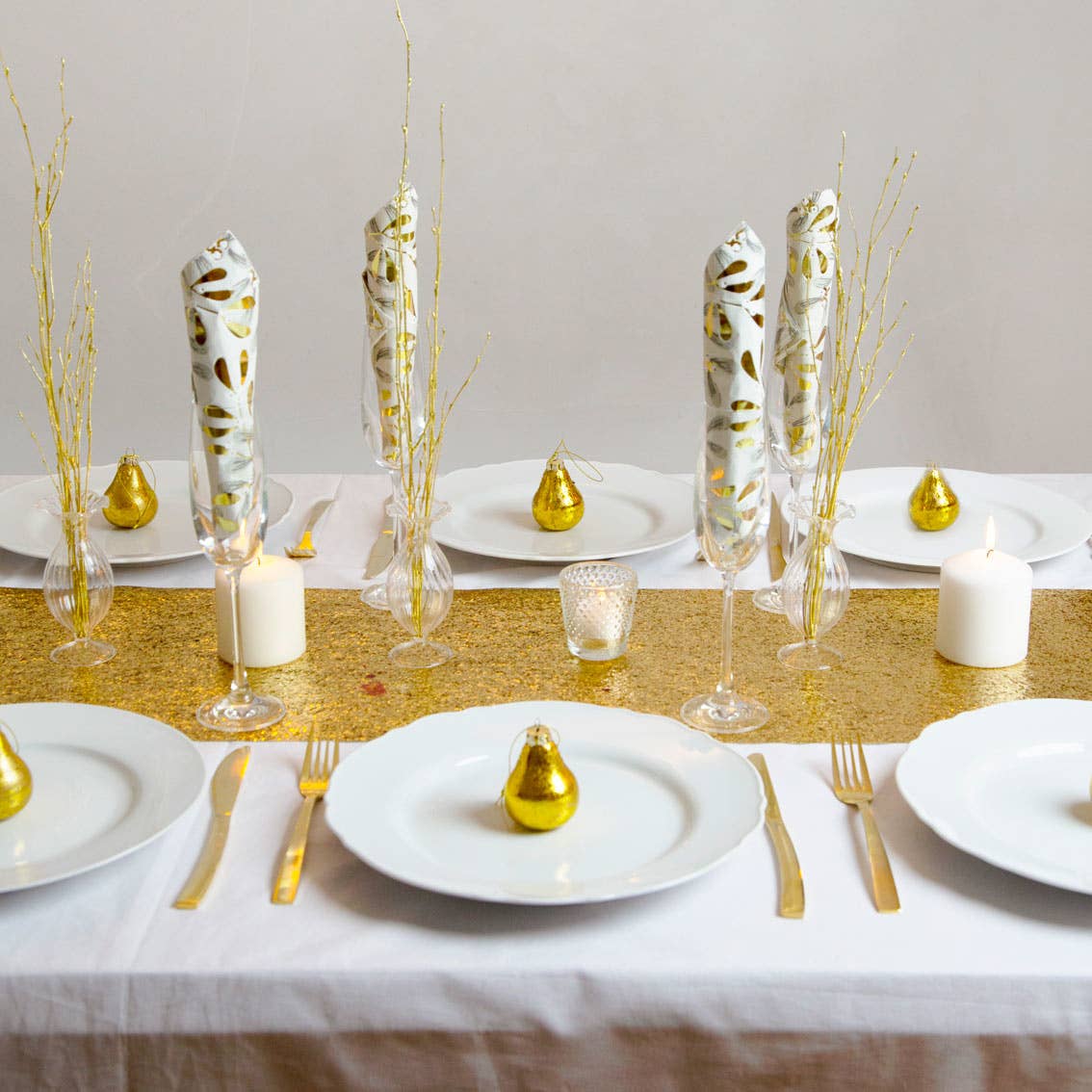 Gold Glitter Table Runner Party Decoration |1.8m |