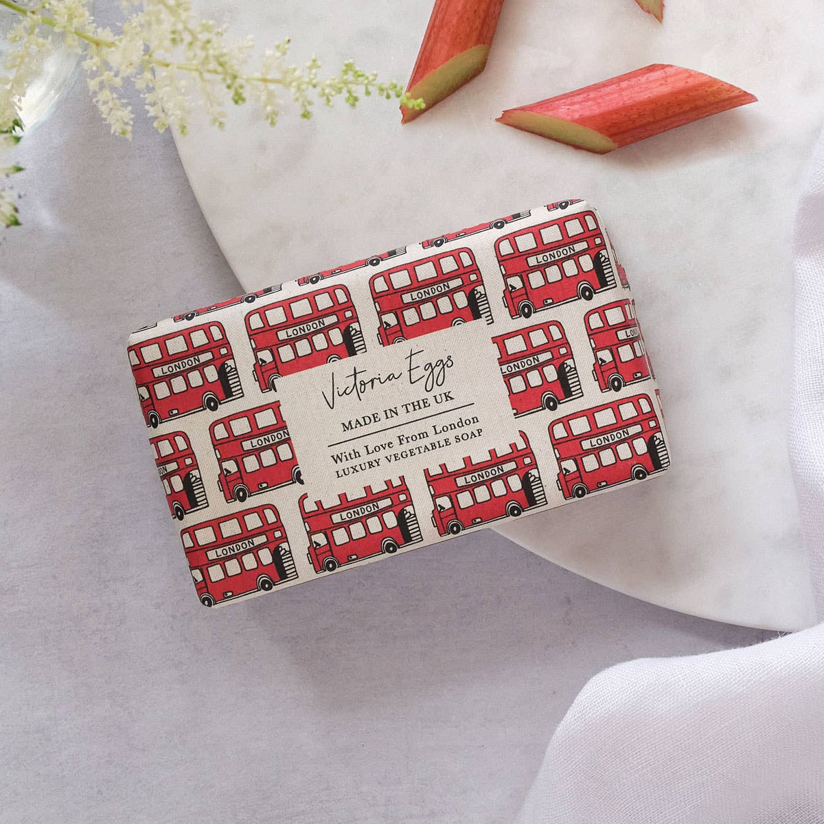 London Bus Luxury Soap Rhubarb & Custard