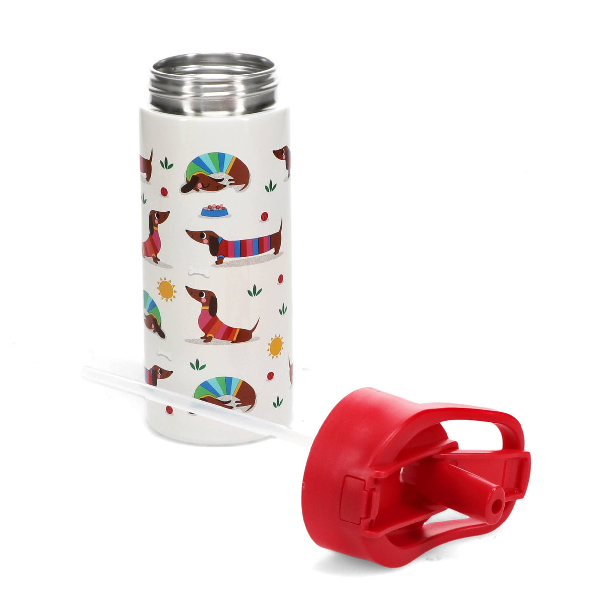 Stainless steel bottle with push button lid 500ml - Sunny Sa