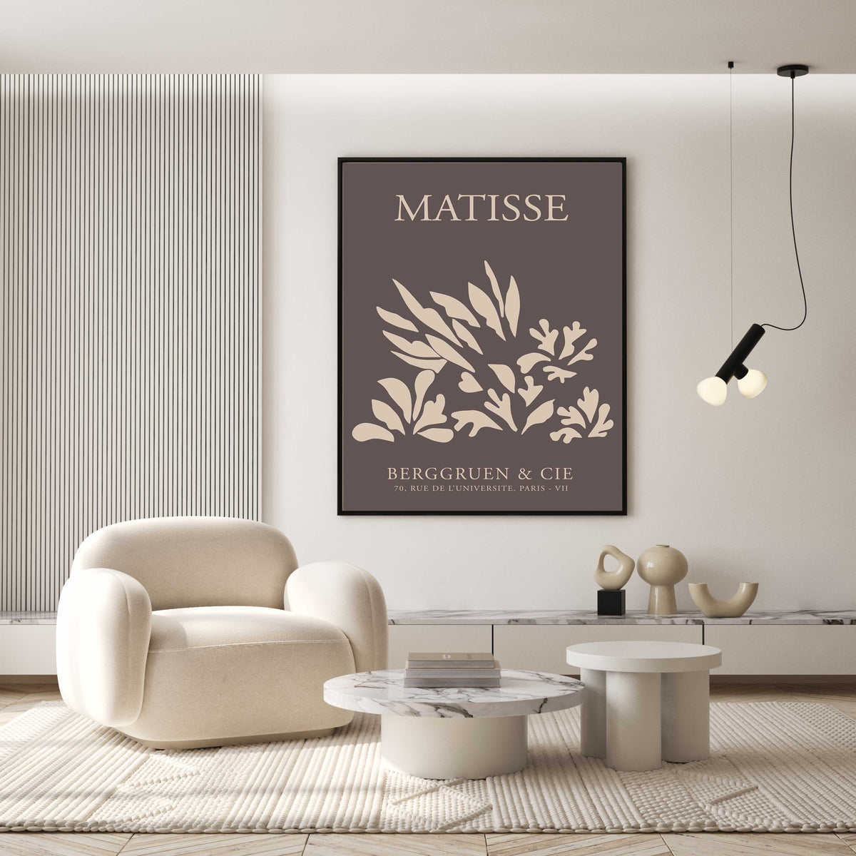 Matisse Brown Fleur Formes Print: A3