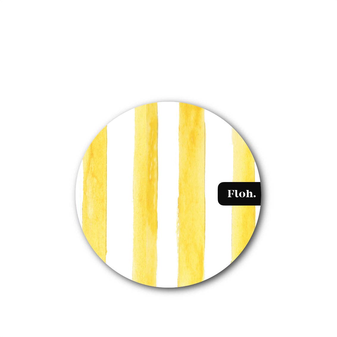 Lemon (Stripes) Round Coaster