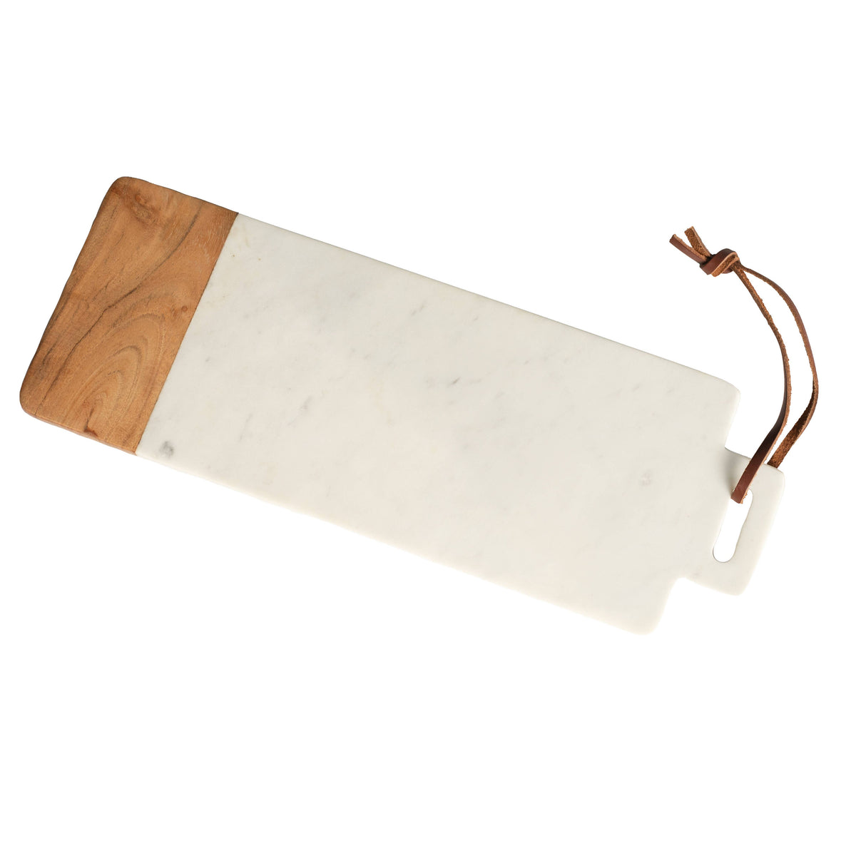 White Marble & Mango Wood Serving Platter