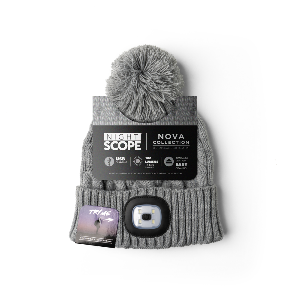 Night Scope® Nova Pom Hat Open Stock: Black