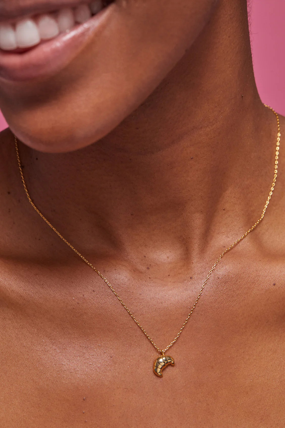Croissant Gold Plated Pendant