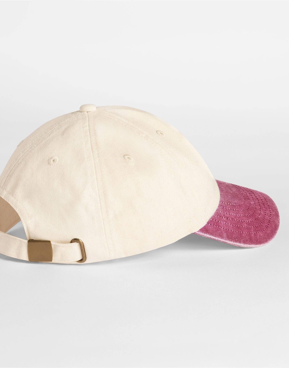 Beechfield Contrast Peak Vintage 6 Panel Dad Cap | Unisex | 100% Cotton | 8 Colours | One Size: Natural/Vintage Brown / One Size