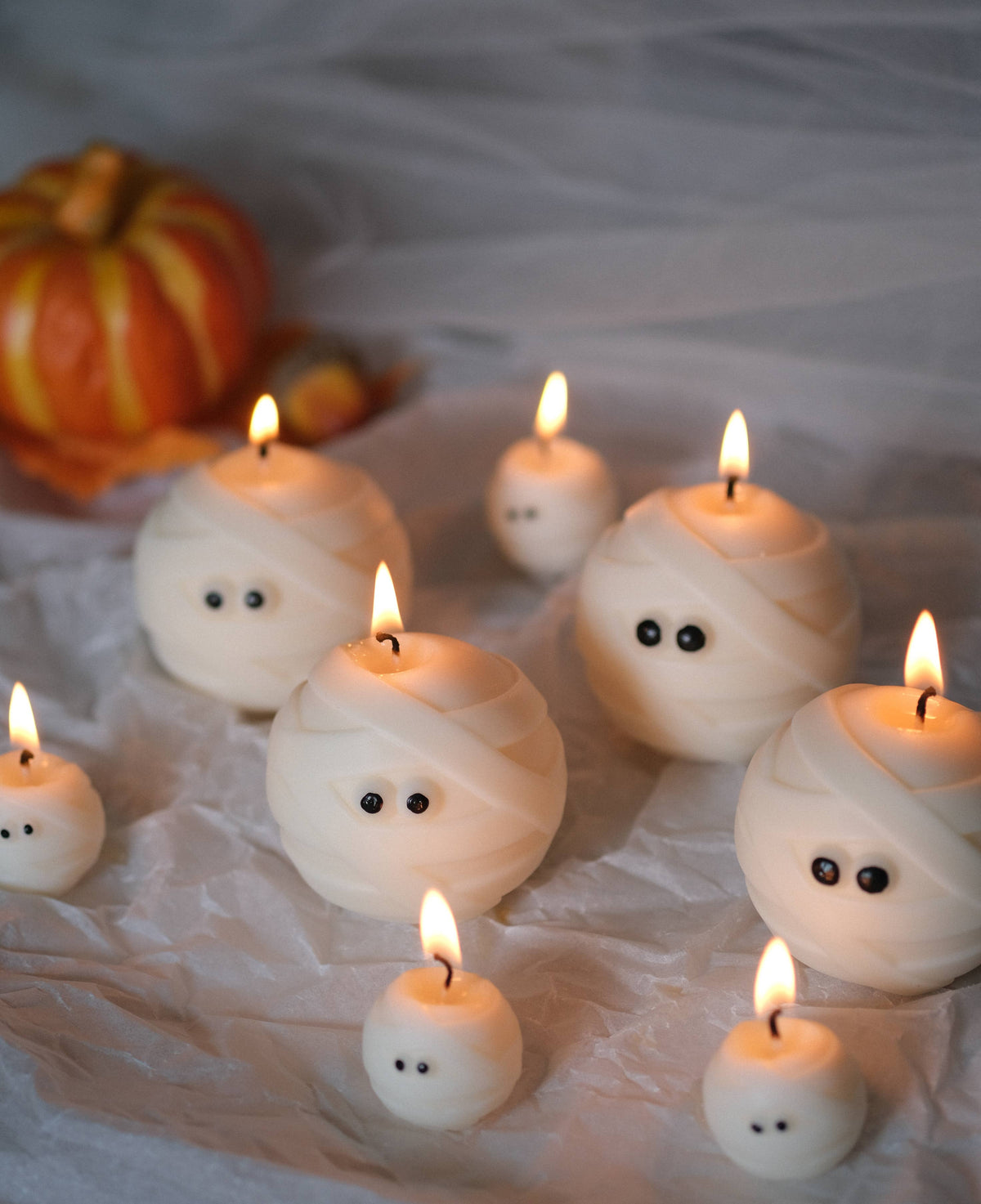 Mummy Ghost Candle Duo | Halloween Candles | Mummy Candles