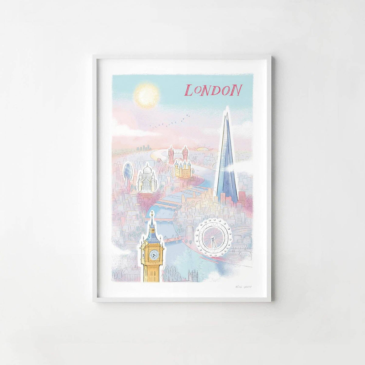 London Skyline Poster London Print