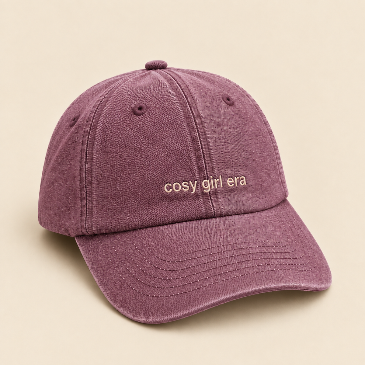 “retired slut” Custom Embroidered Cap: Vintage Red