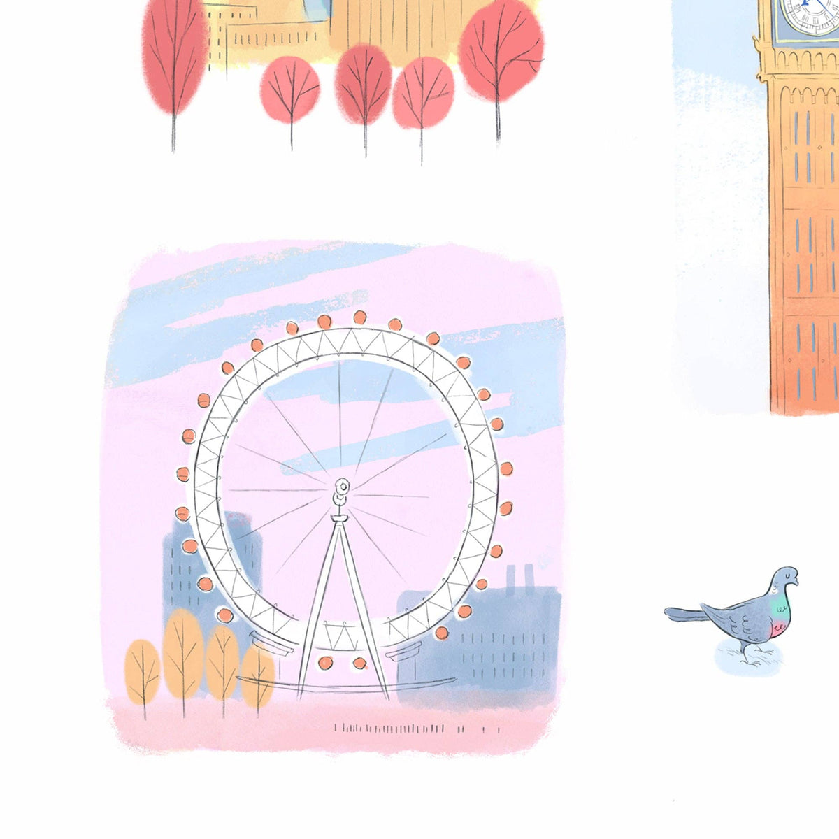 London Landmarks London Print: A3