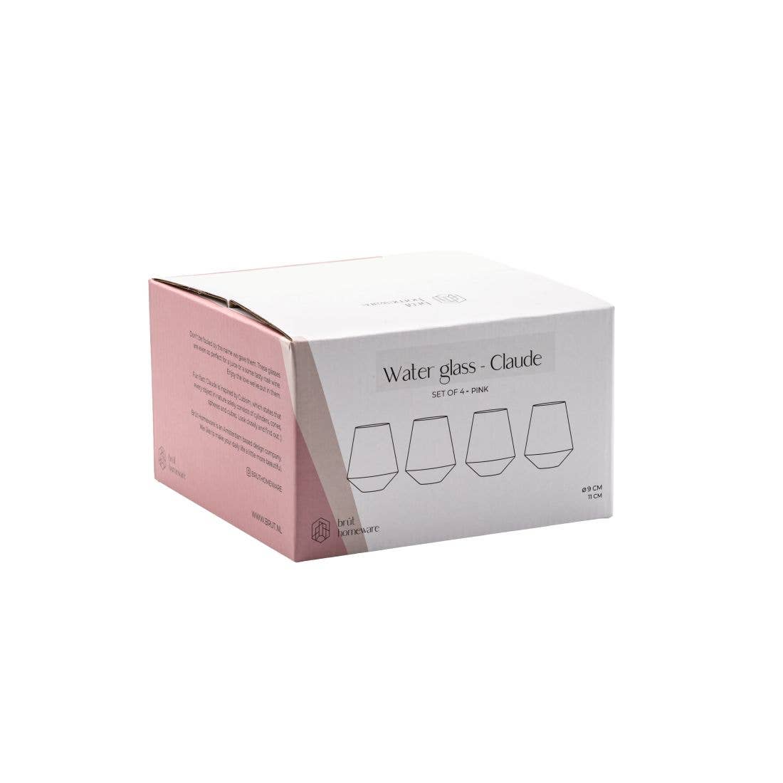 Water Glass Claude | Wine Glass | 400ML |  pink: Glass