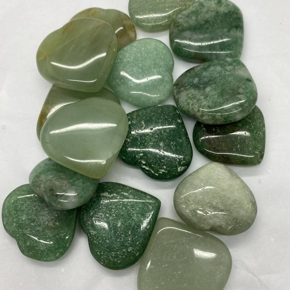 Small Crystal Heart, 3cm: Green Aventurine