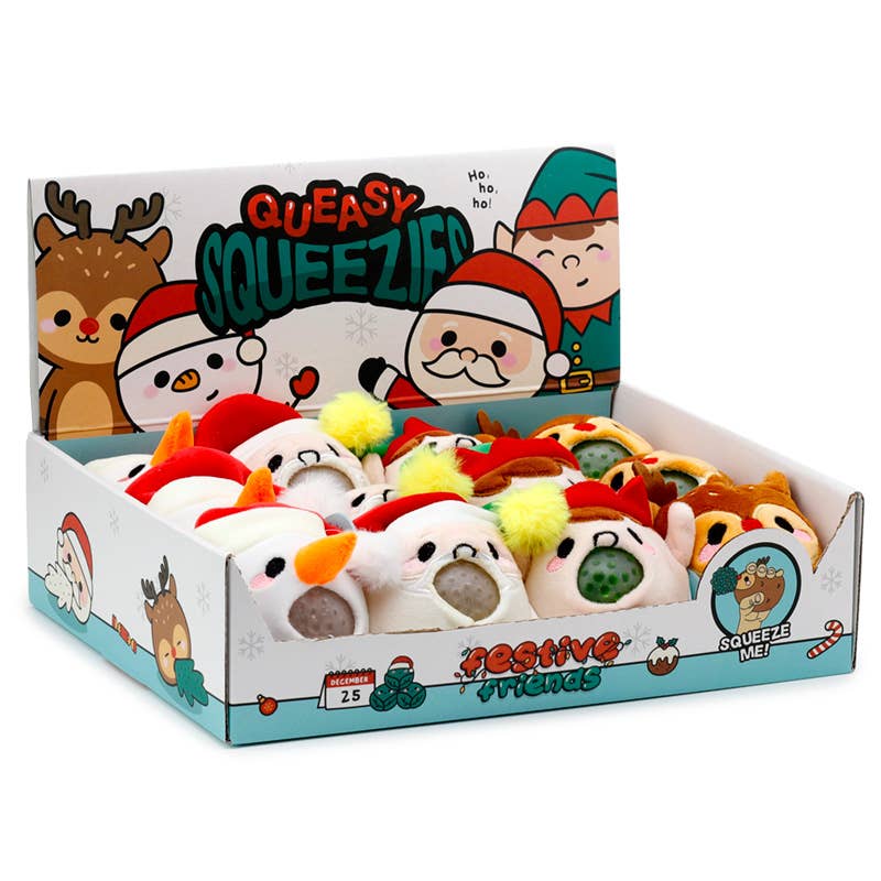 Queasy Squeezies Festive Friends Christmas Plush Squeezy Toy