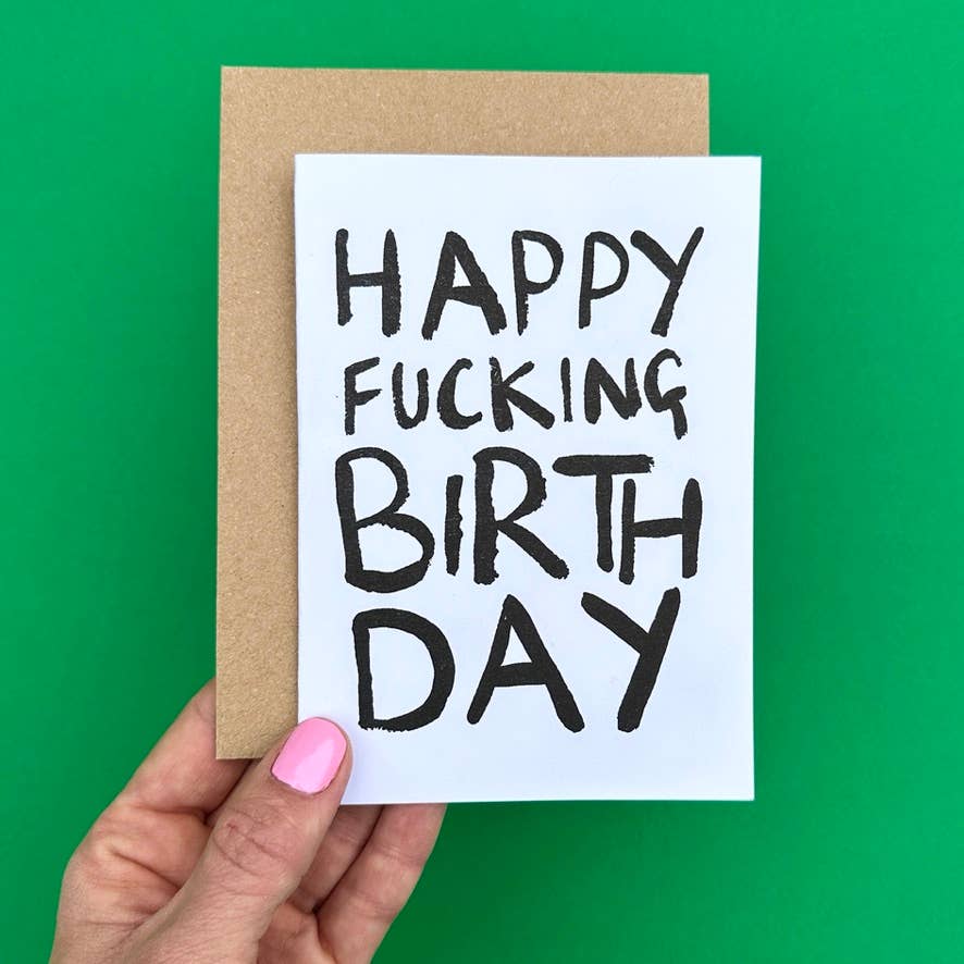 Happy F*ing Birthday Card | Birthday Cards Funny | Rude Card