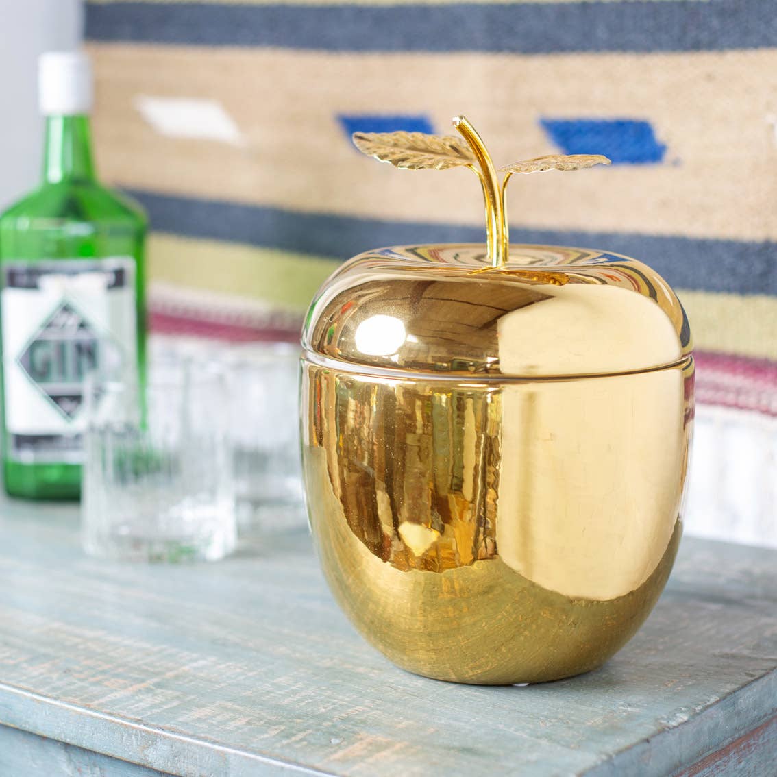 Gold Apple Ice Bucket | Homeware | Drinks Bucket |