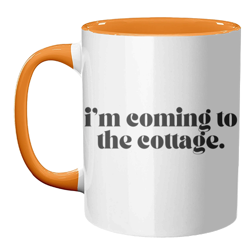 Mugs 'The Cottage' by Pink and Pip: Mug Colour Inner & Handle 11oz - Blue