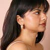 Asymmetrical Layered Bar Hoop Earrings in Gold