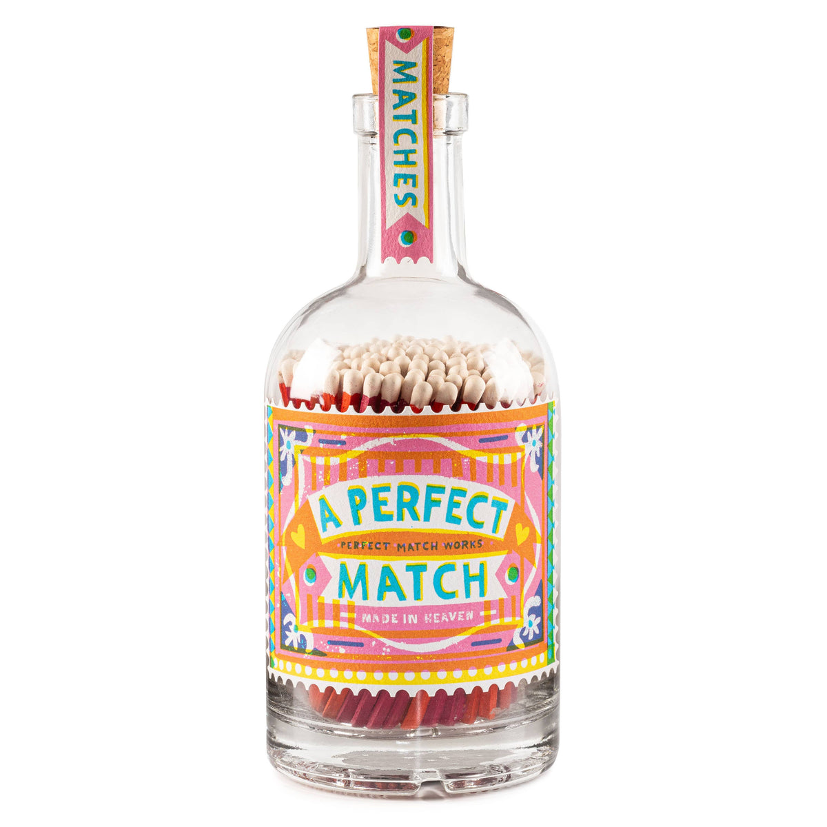 A Perfect Match Stamp | Glass Bottle - Safety Matches