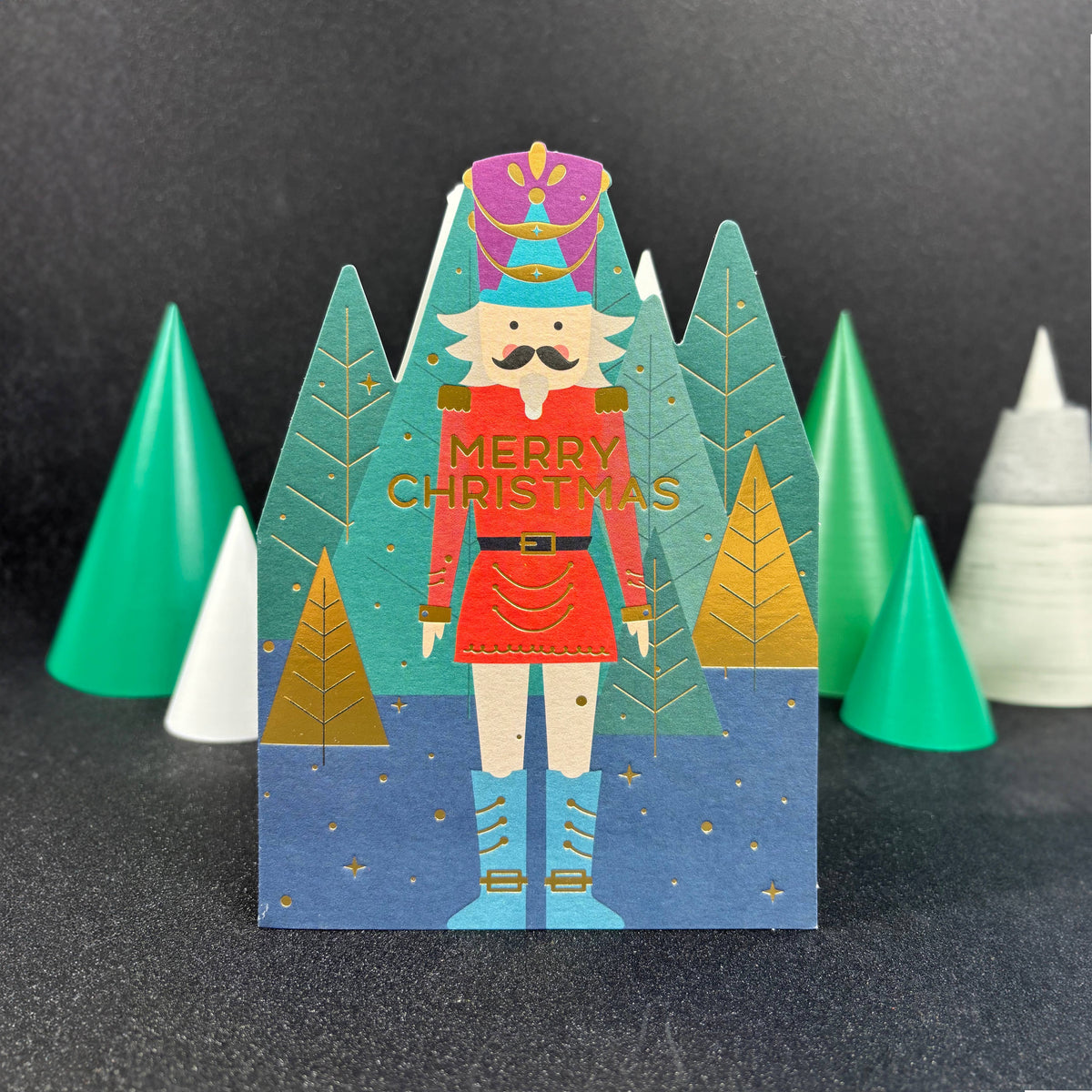Nutcracker Die Cut Christmas Card