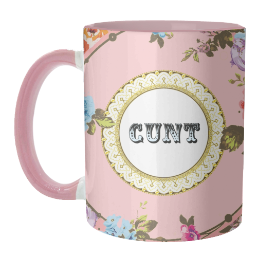 MUGS, SEE YOU NEXT TUESDAY - PINK BY WALLACE ELIZABETH: Mug Colour Inner & Handle 11oz - Pink