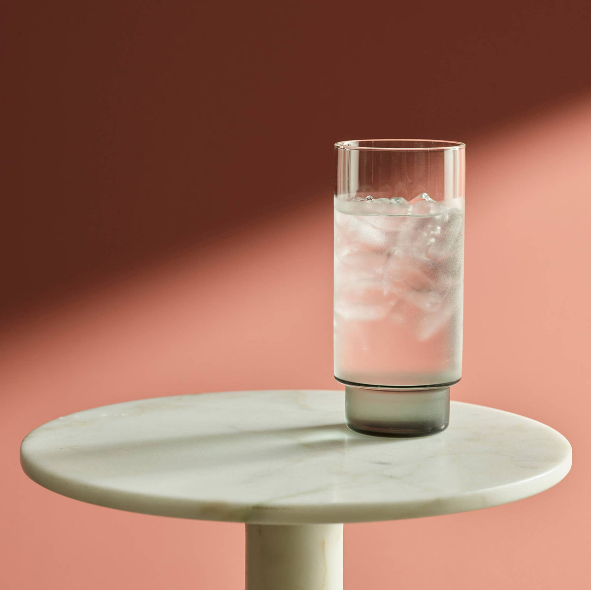 RYE Highball Glass / Water Glass SET OF 2: Clear + Smoke