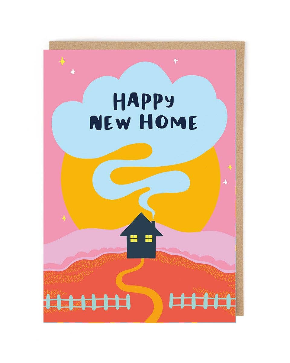 New Home Greeting Card - Illustrated Design