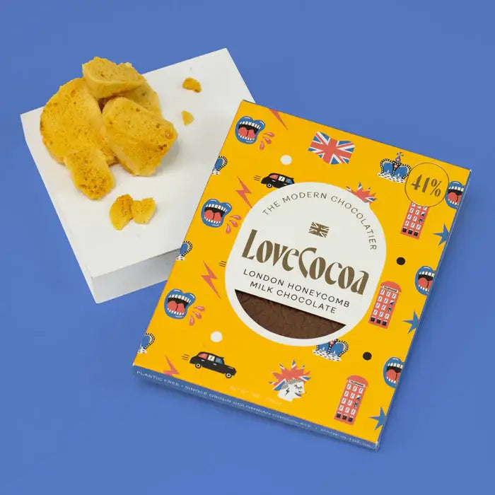 London Edition British Honeycomb 41% Milk Chocolate Bar