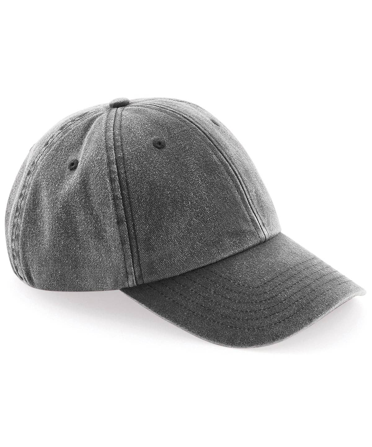 Fancy a pint? Embroidered Vintage Cap: Vintage Black