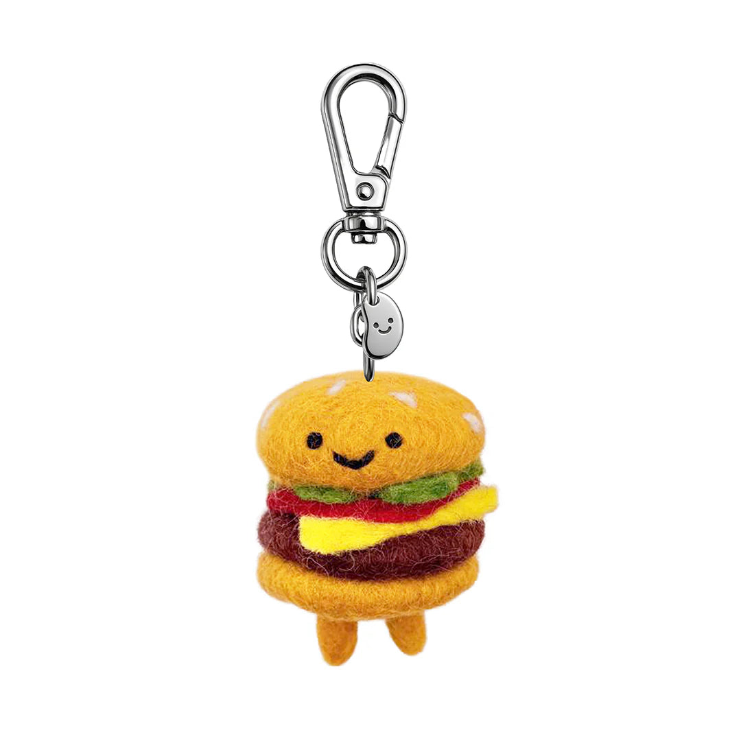 Bill The Burger Felt Keychain - Silly Beans