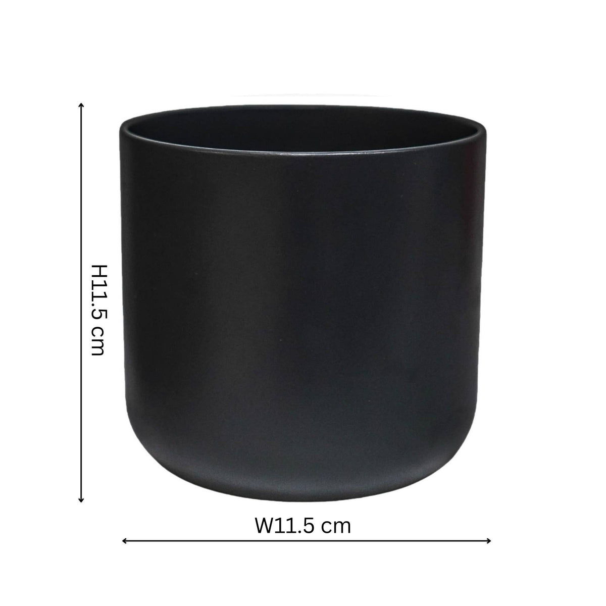 Lisbon Ceramic Indoor Planter H11.5cm D11.5cm: Light Grey