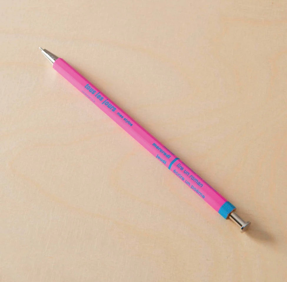 Tous Les Jours Ballpoint Pen in Vivid Pink | Refillable