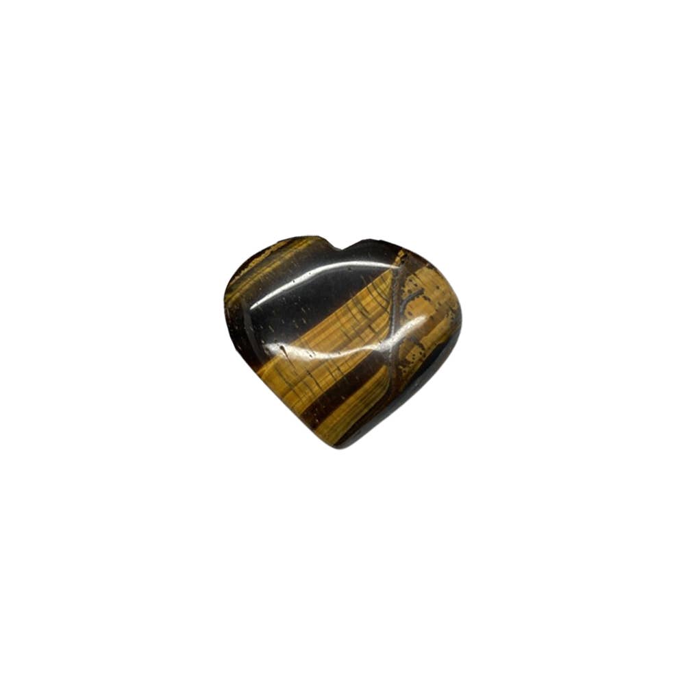 Small Crystal Heart, 3cm: Tiger's Eye