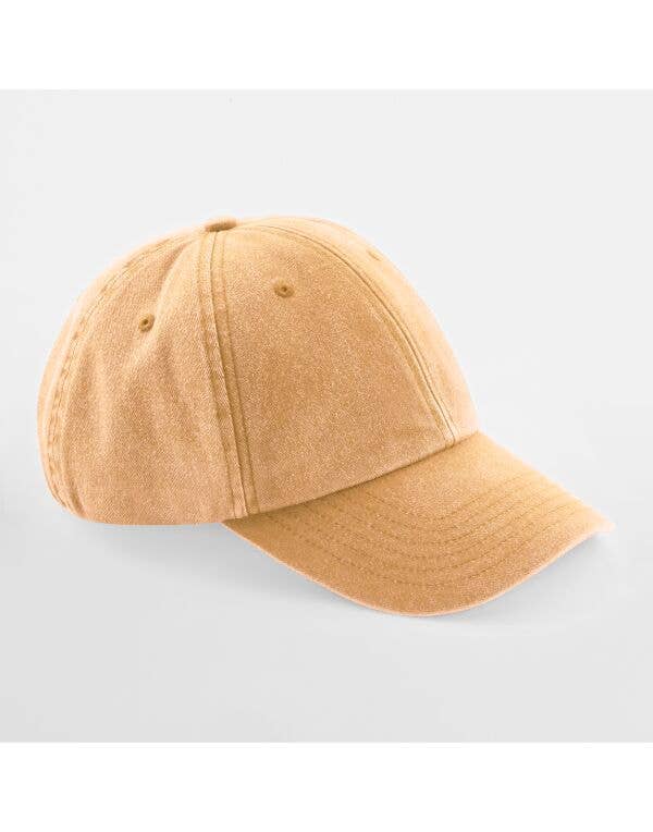 Beechfield Low Profile Vintage Cap | Unisex | Heavy Washed Cotton | 19 Colours | One Size: Vintage Black / One Size