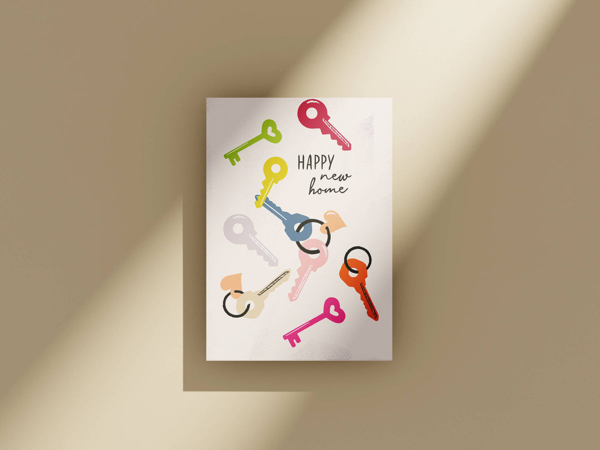 Keys A6 Size Housewarming Card, Sustainable Materials