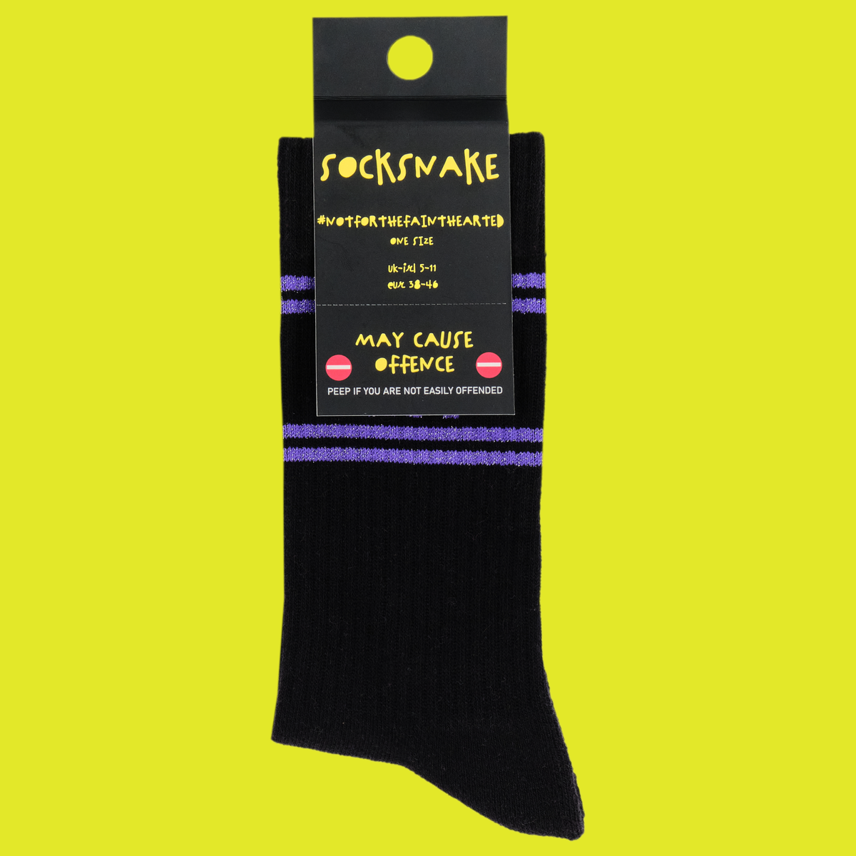 Sweary Sport Socks - Fuck Off: WHITE/BLACK / ONE SIZE (UK 5-11 / EU 38-45 / US 7-12)