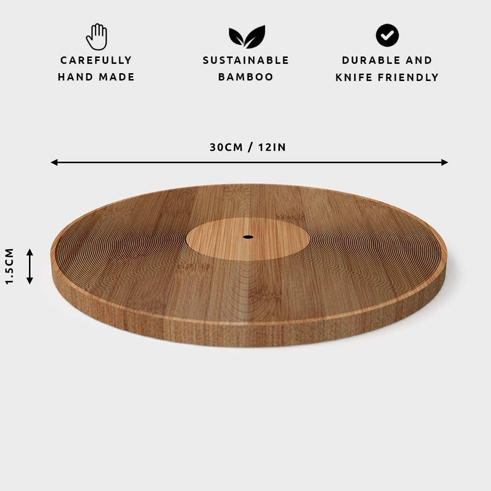 12&quot; Record Bamboo Chopping Board | Sustainable Cutting Board